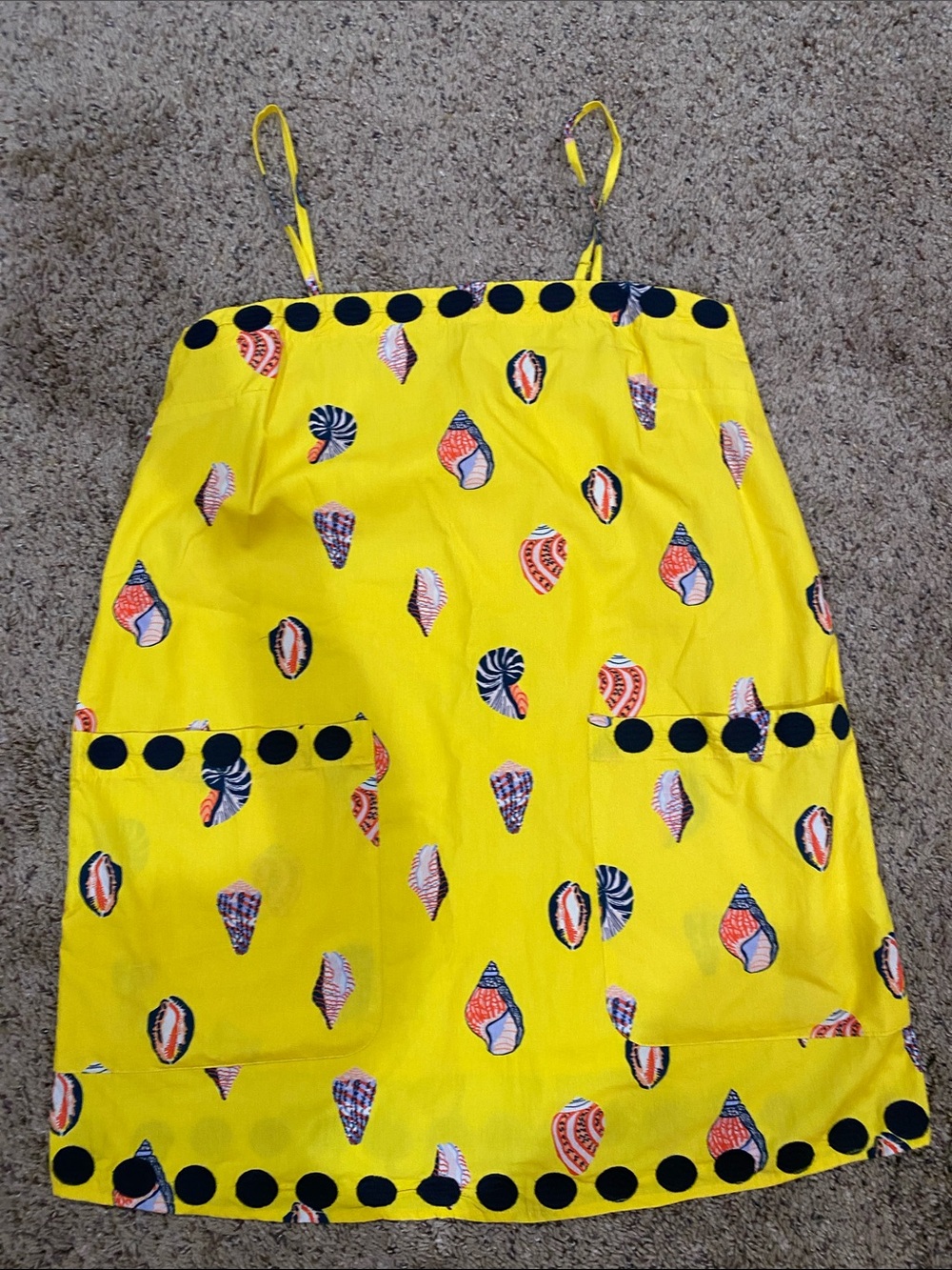 Bright Yellow Shell-Print Mini Dress
